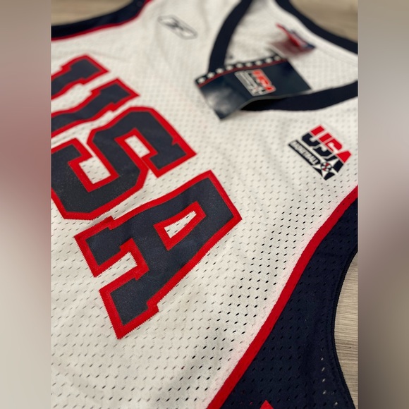 Vintage 2004 LeBron James #9 Team USA BASKETBALL OLYMPIC Jersey L - Picture 5 of 7